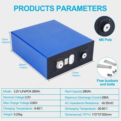 MSDS CE কাস্টম লিথিয়াম আয়ন ব্যাটারি 280ah 3.2 V Lifepo4 ব্যাটারি