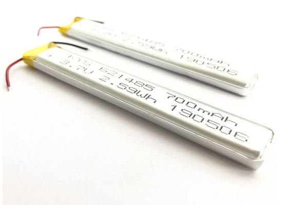 স্ট্রিপ LED লাইটের জন্য 621485 601585 651485 3.7v (3.8v) 700mah লিথিয়াম-আয়ন পলিমার ব্যাটারি