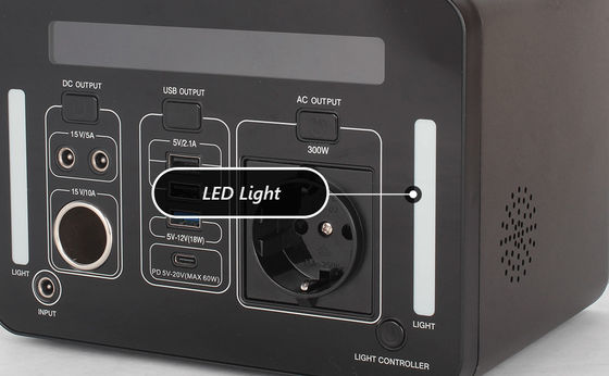 আউটডোর 110v 300wh 300w পোর্টেবল জেনারেটর / ছোট পোর্টেবল পাওয়ার স্টেশন