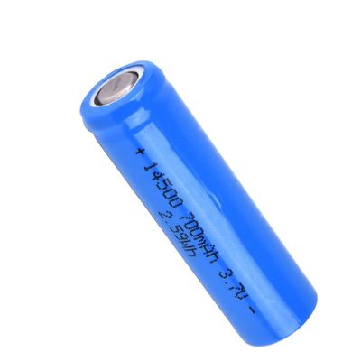 রিচার্জেবল 14500 Lifepo4 3.2 V 600mah ব্যাটারি 800times সাইকেল লাইফ