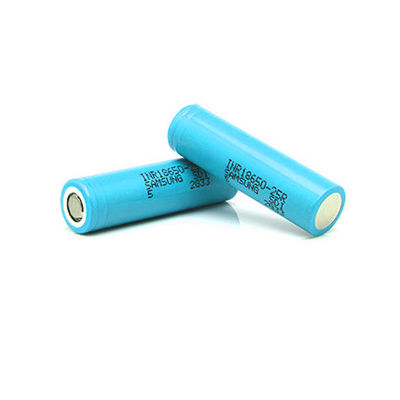বৈদ্যুতিক সাইকেল 3.7V 2500mAh 20A 25R 18650 লিথিয়াম আয়ন ব্যাটারি 0.05 কেজি