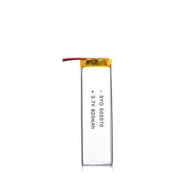 গভীর চক্র 602749 820mAh 3.7 ভোল্ট লিথিয়াম আয়ন পলিমার ব্যাটারি