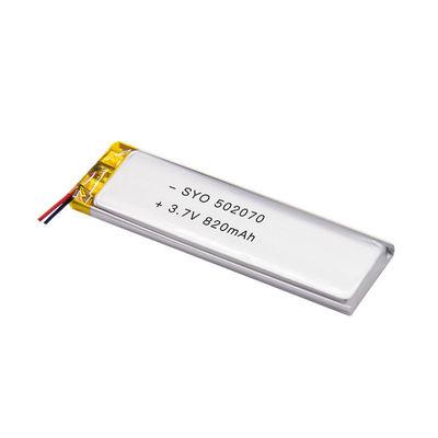 গভীর চক্র 602749 820mAh 3.7 ভোল্ট লিথিয়াম আয়ন পলিমার ব্যাটারি