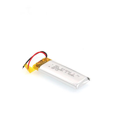 RoHS অনুমোদন 602040P 3.7 V 400mah রিচার্জেবল ব্যাটারি উচ্চ ডিসচার্জ রেট