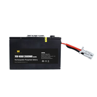 Bms সহ কালো Lifepo4 72V40Ah লিথিয়াম আয়ন মোটরসাইকেল ব্যাটারি
