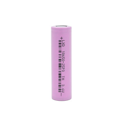 3C সর্বোচ্চ 3.6v 2500mah 18650 লিথিয়াম আয়ন ব্যাটারি লিথিয়াম নলাকার কোষ